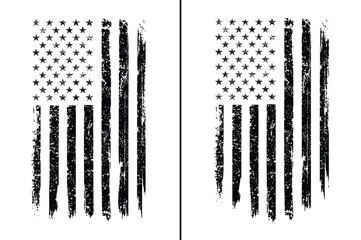 Distressed American Flags