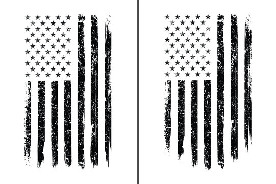 Distressed American Flags