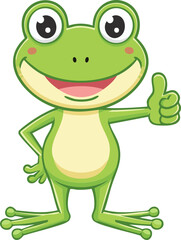 Cartoon Frog Giving Thumbs Up