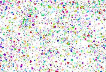 Confetti overlay background cutout on transparent background, celebration confetti falling seamless