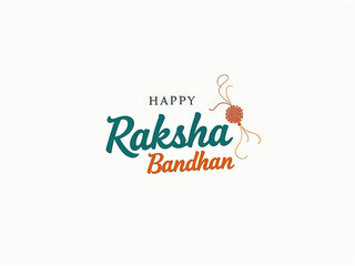 Obraz premium A white background with a blue and orange RAKSHA BANDAN logo
