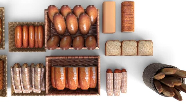 crispy bread in tray