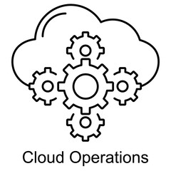 Cloud Operations Icon, Optimizing Performance with Scalable Cloud Operations, Streamlined Infrastructure Through Smart Cloud Management