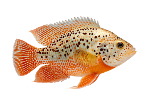 siamese fighting fish isolated on a transparent background