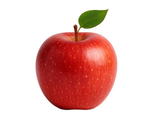 Fresh red apple on clean white background for food ads, packaging, or healthy lifestyle visuals