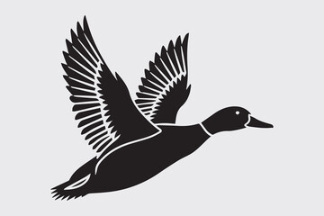  flying duck illustration vector