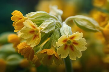 Obraz premium Close up of flowering cowslip