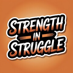 Obraz premium Strength in Struggle — barbell with vines wrapping around, thick white outline