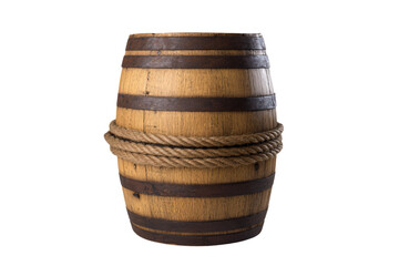 Fototapeta premium a wooden barrel with a rope around it