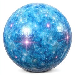 Blue sphere, detailed with light-pink stars