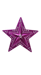 Obraz premium Isolated Purple Star Illustration With Jewels And Transparent Background