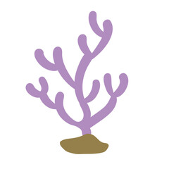 Obraz premium Coral vector icon. Seaweed illustration sign. Algae symbol or logo. seaware web icon.