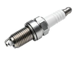 Tilted Car Engine Spark Plug with Shadow Effect – PNG Format.