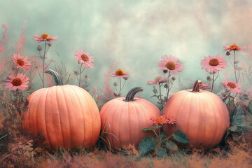 Sweet Pastel Pumpkin Patch