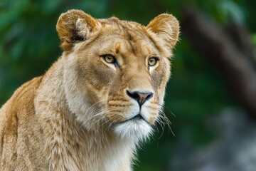 Obraz premium Picture of a lioness in a natural setting Wildlife