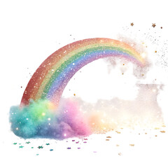 Rainbow Glitter Mist with Light Particles