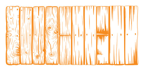 Rustic wooden fence planks with visible grain and knots texture