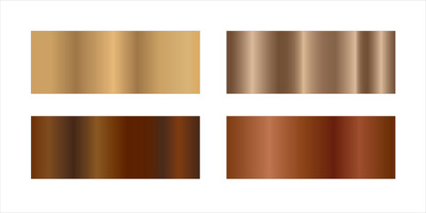 Collection of  gold and bronze  badge isolated on white background, Vector