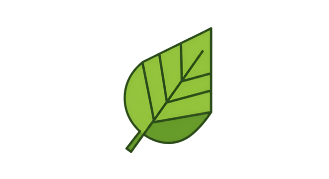 Green Leaf Illustration Isolated On Transparent Background Design Element