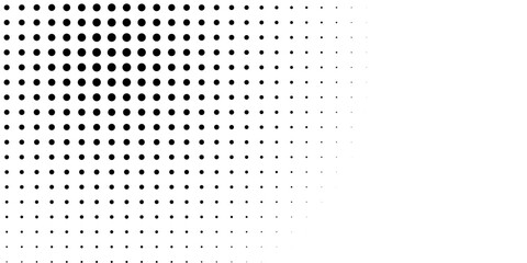 Halftone gradient. Dotted gradient, smooth dots spraying and halftones dot background seamless horizontal geometric pattern vector template set. modern vector ilustration