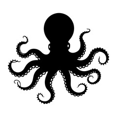 octopus vector illustration. Octopus Silhouette. Perfect for digital use.