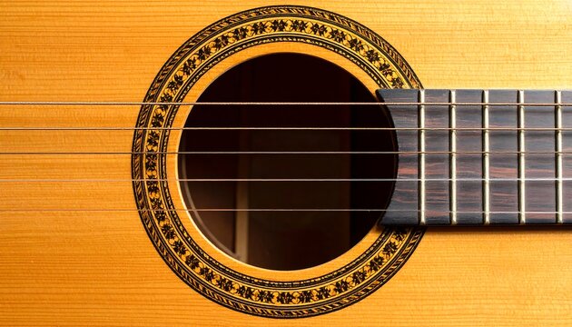 Close-up of acoustic guitar soundhole (9)