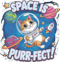 Pawsitive Vibes Only – Cute Cat Illustration with Positive Message