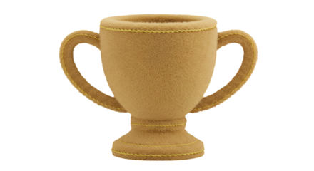Furry Brown Trophy Illustration On Transparent Background Isolated 3d Render