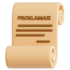 Proclamatory Text 3D Ilustration