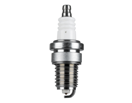 Isolated Automotive Spark Plug on Transparent Background
