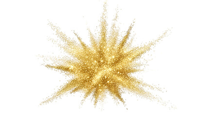Glitter Splash Effect, golden christmas star, Gold glitter explosion PNG on white background