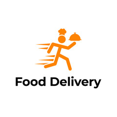 Food delivery icon for modern restaurant service