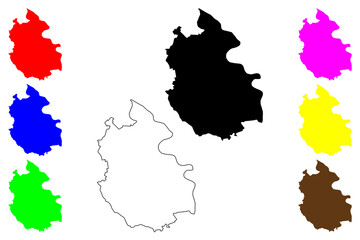 Obraz premium Koshigaya city (Japan, Nihon-koku or Nippon-koku, Kanto region) map vector illustration, scribble sketch Koshigaya-shi map