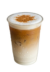 Iced Coffee Drink Photography A Refreshing Beverage In Transparent Cup Isolated