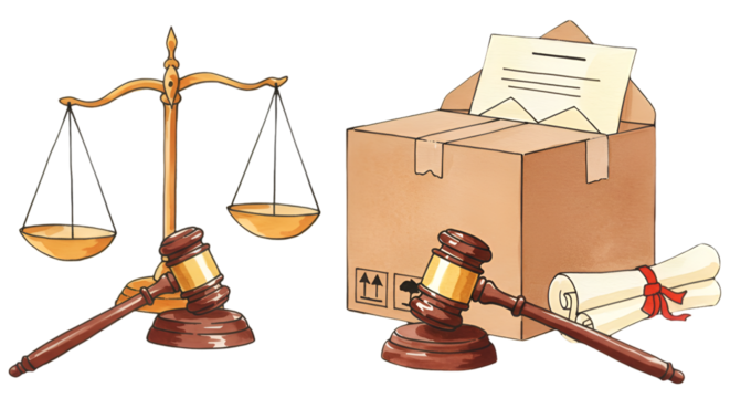 Illustration Of Law Justice And Scale On Transparent Background
