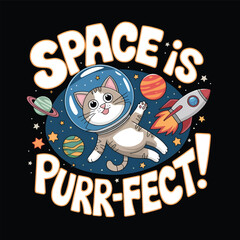 Pawsitive Vibes Only &ndash; Cute Cat Illustration with Positive Message