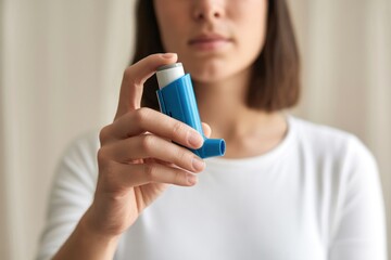 Asthma inhaler use for breathing problems and lung health care