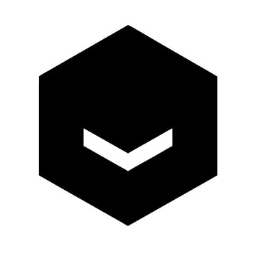 hexagon geometric shape icon design