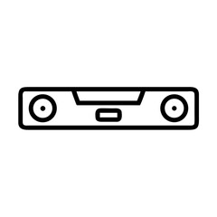 Obraz premium A crisp line art icon of a spirit level, suitable for websites or blogs about construction, DIY projects, home improvement, or precision work.