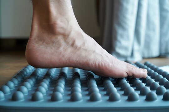 Foot massage mat acupressure therapy wellbeing foot health