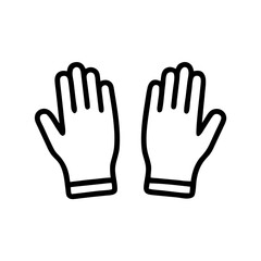 Obraz premium A minimalist line icon of a pair of gloves, symbolizing protection, warmth, or work. Ideal for blogs on safety, fashion, or outdoor activities