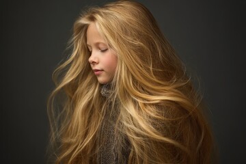 Young girl with blonde hair