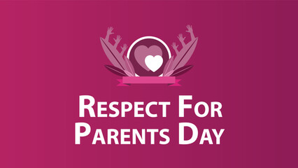 Respect For Parents Day web vector banner design illustration