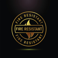 Elegant Gold Fire Resistant Seal Promotes Safety and Protection from Fire Damage
