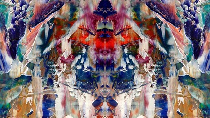 Fototapeta premium Abstract art background . Hand painting artwork on canvas .