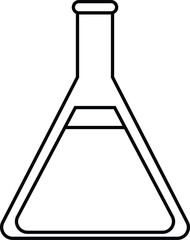 Lab beaker in the shape of a triangle