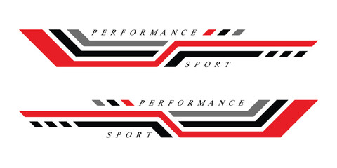 Decal stripes. Speed lines, Sports stripes, racing tuning strips and car sticker vector set. Vector illustration