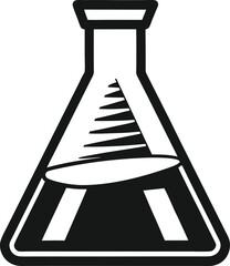 Lab beaker in the shape of a triangle