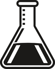 Lab beaker in the shape of a triangle
