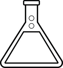 Lab beaker in the shape of a triangle